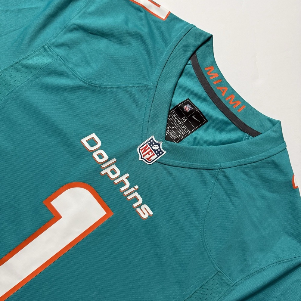New Nike Miami Dolphins NFL Jersey Football Tua Tagovailoa #1 Aqua Size Medium